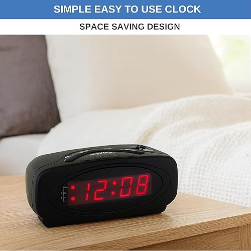 Miniatura 5 de Reloj despertador digital para dormitorios, reloj despertador fuerte para personas que duermen pesadamente, perfecto para dormitorio, escritorio y