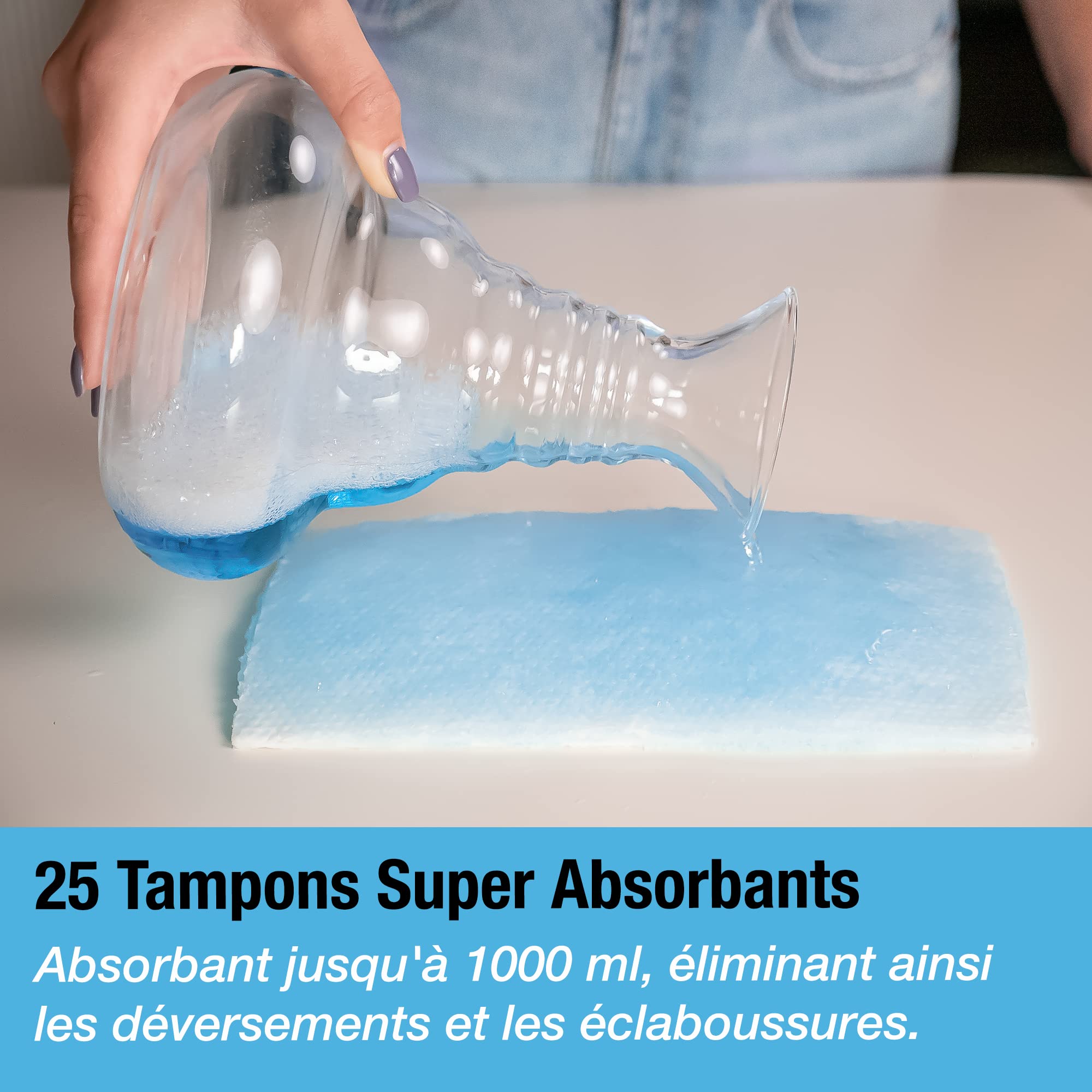 Bassin de lit urinoir très résistant avec 25 coussinets et doublures super absorbants - Pour l'hôpital ou la maison pour les personnes âgées et les patients - Coussinets absorbent jusqu'à 1000ml