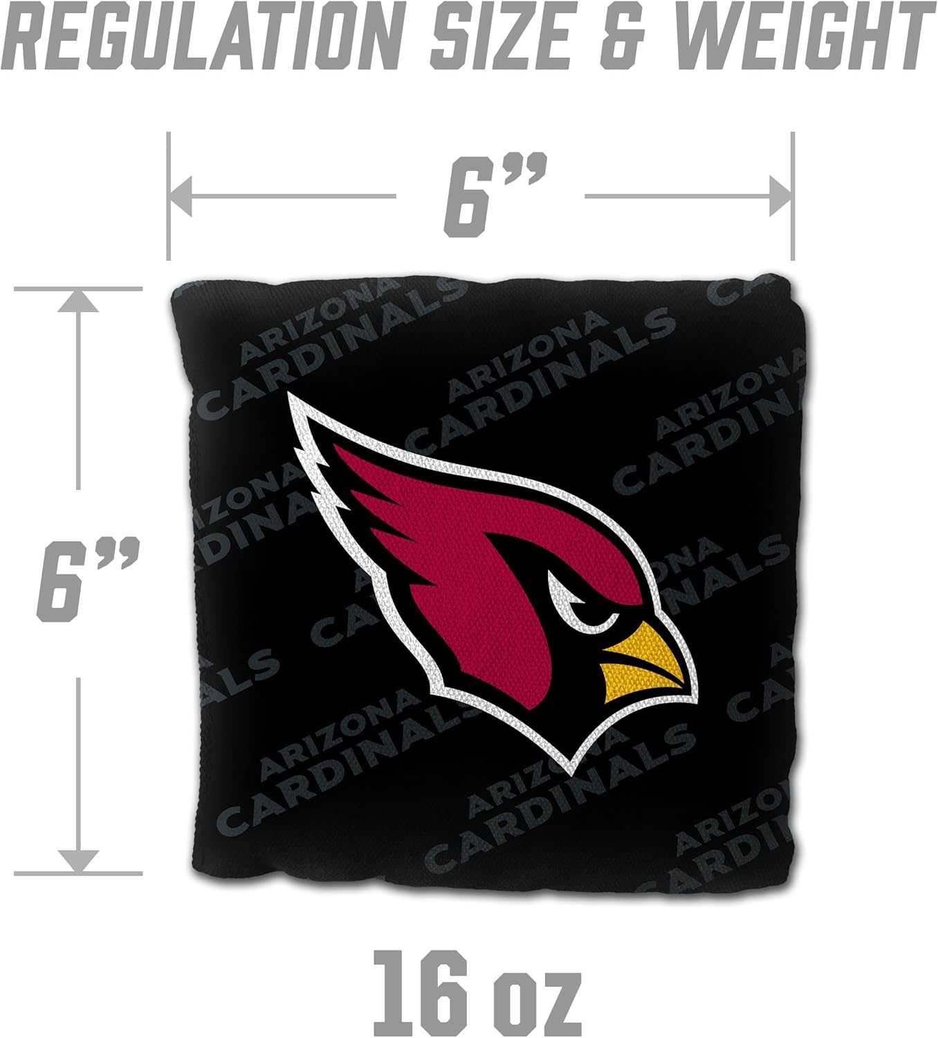 YouTheFan Officially-licensed NFL Set of 4 Cornhole Bags - All Weather regulation 6” x 6” size - Designed in USA