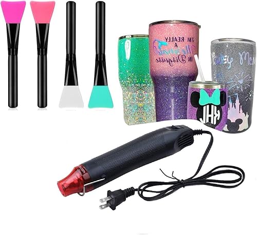 Miniatura 4 de 5 piezas de herramientas para hacer vasos de purpurina epoxi, pistola de calor portátil para bricolaje vasos de resina acrílica para eliminar