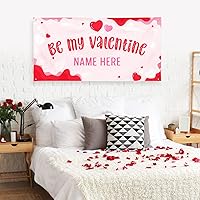 Vista 60 de Cartel de fondo personalizado para el día de San Valentín, decoración de San Valentín, letrero de vinilo con texto en inglés "Be My Valentine