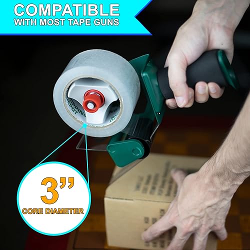 Miniatura 4 de Cinta de embalaje transparente (144 rollos) industrial de 2 mil a 2 pulgadas x 110 yardas para embalaje, envío, cajas de mudanza, recarga para