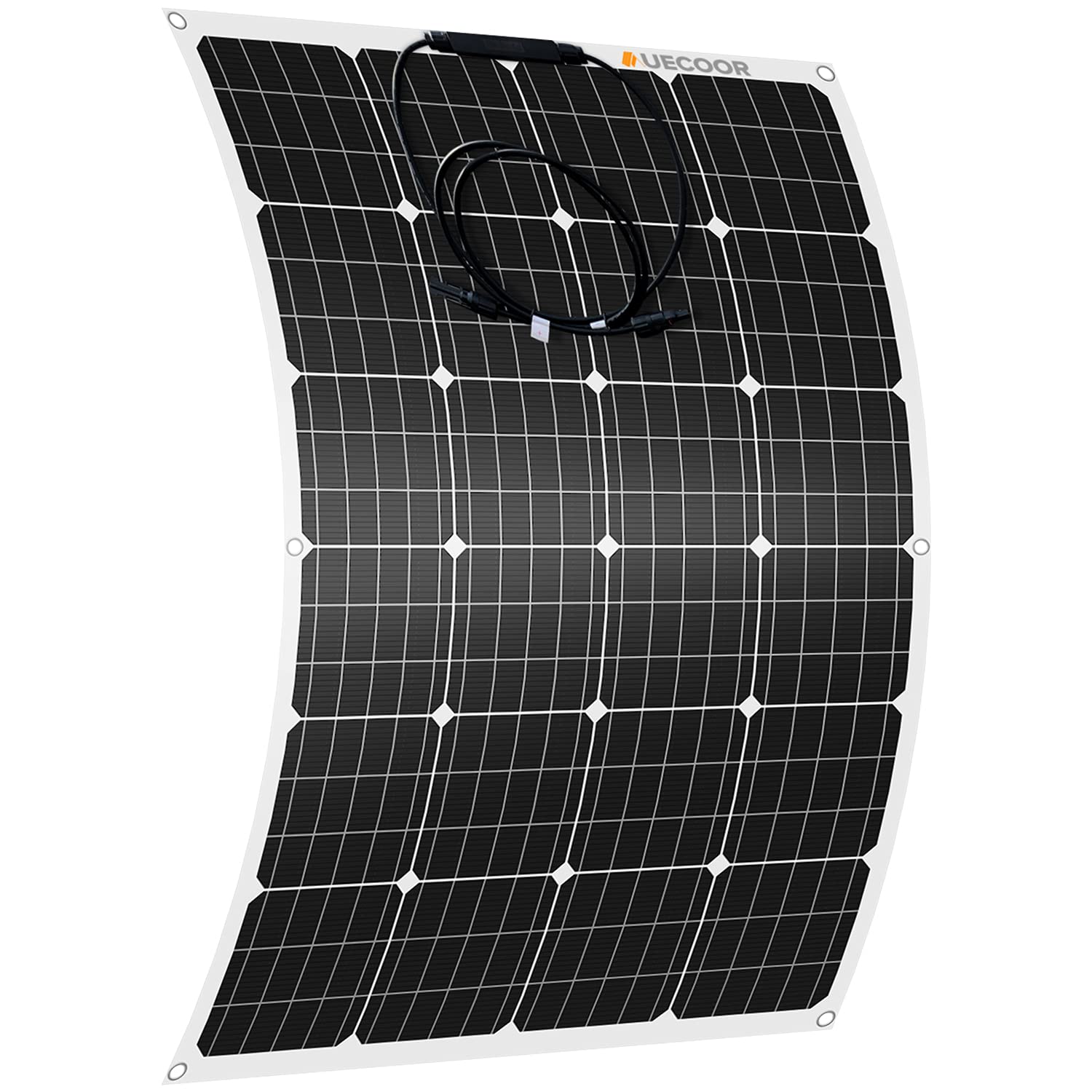 120W 120 Watt Semi-Flex Solar Panel 12 Volt Flexible Extremely Monocrystalline Ultra Lightweight Module RV Marine Curvy Surface