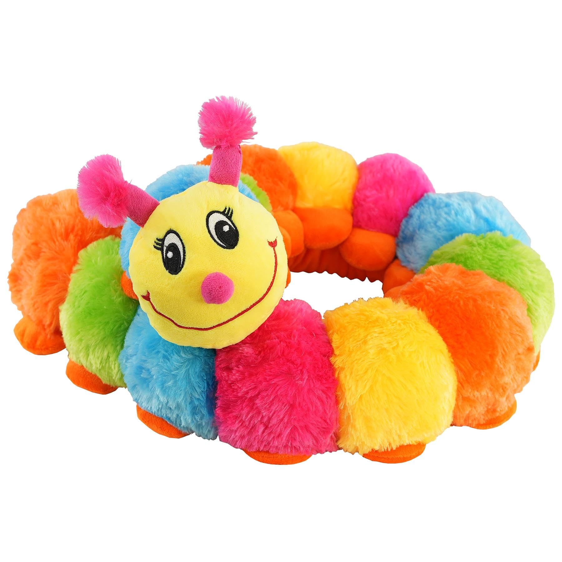 The Magic Toy Shop Plush Caterpillar Toy, 116cm – Large, Multicoloured, Soft & Snuggly Soft Toys – For Newborns, Babies, Toddlers, Kids – Great Gift for Easter, Christmas, Baby Showers