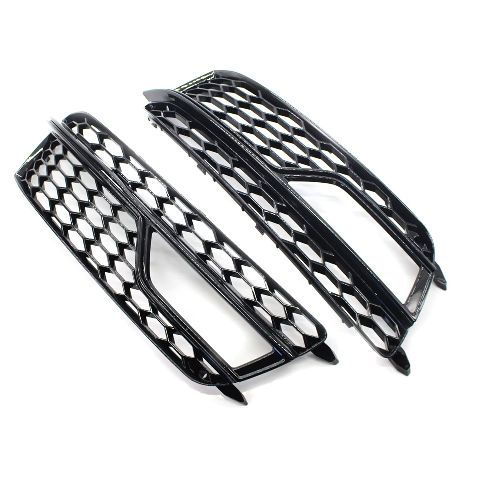 EIN Paar Autogrills, Stoßstangengitter vorne Links/rechts Nebelscheinwerfer Grill Abdeckung Zierleiste Ersatz für Audi S5 A5 S-Line 2013-2016