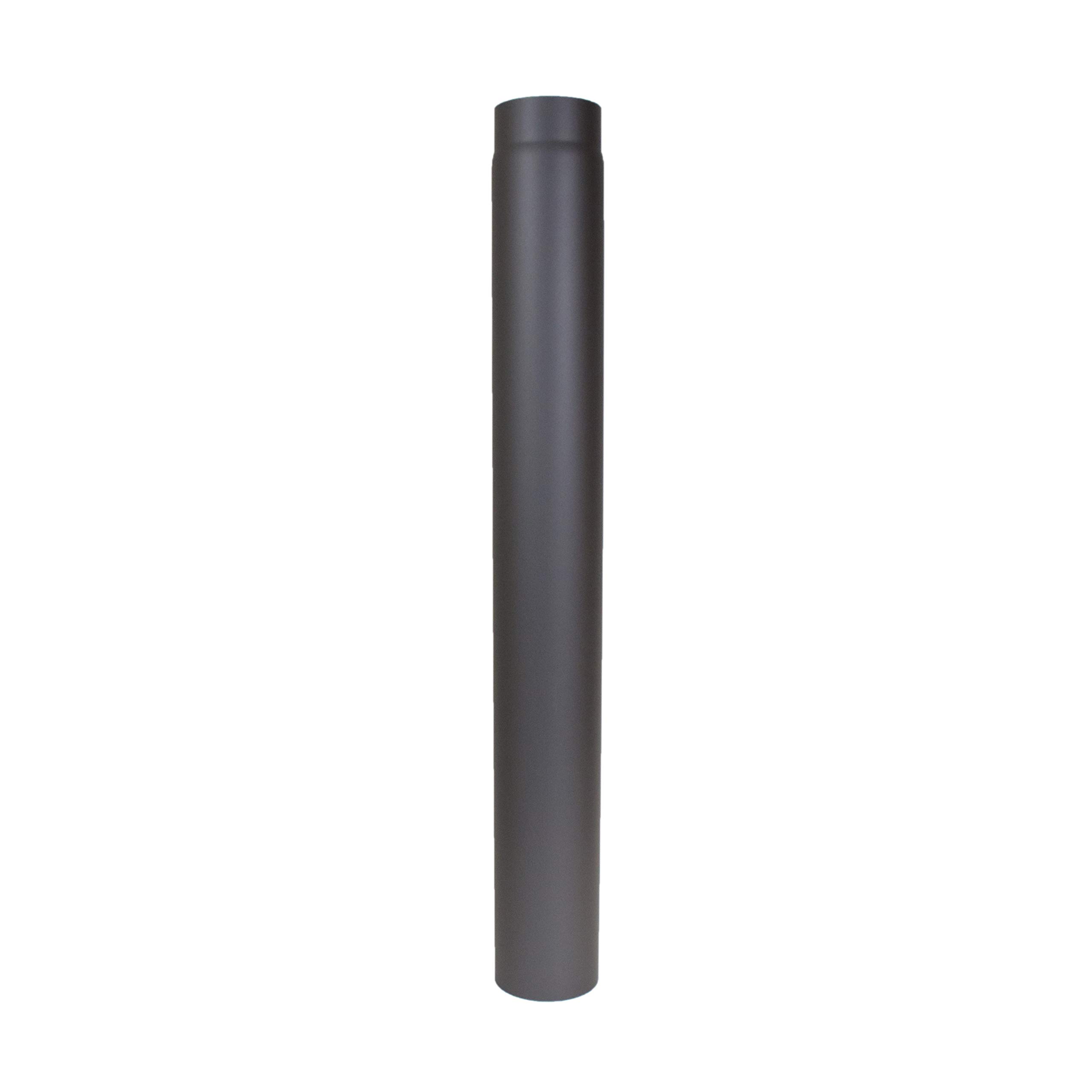 LANZZAS Tubo per stufa, 1000 mm, diametro Ø 120 mm, colore: grigio ghisa