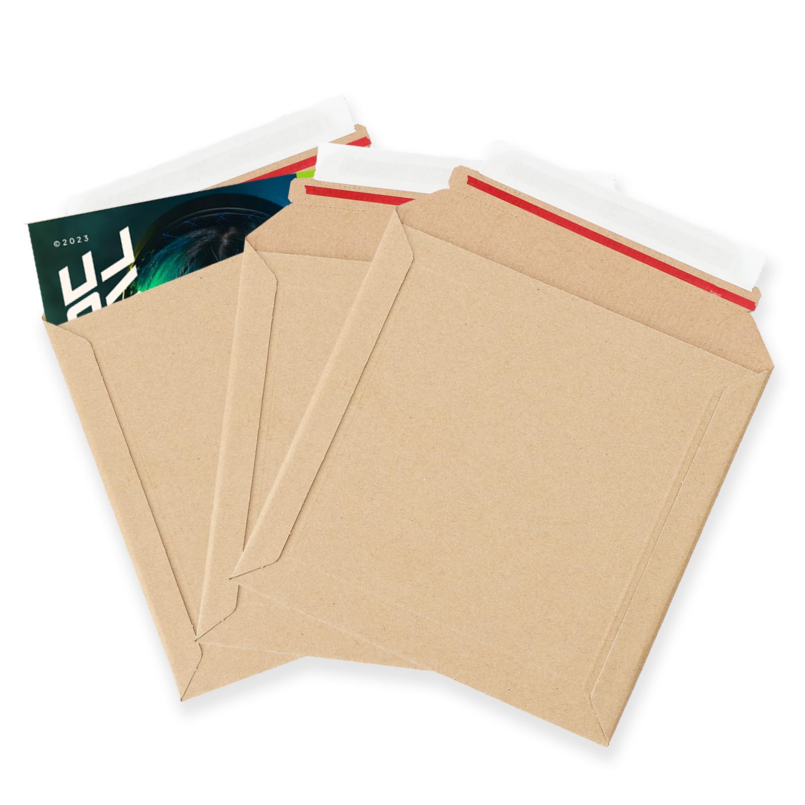 Cardboard Envelopes Peel and Seal Strong Board Packaging Postal Mailing Shipping Large Letter Posting (180x165mm), 350 Count