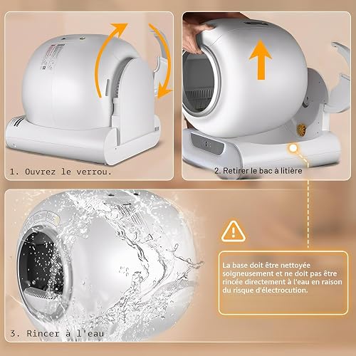 Lettiera Gatto Autopulente XXL 65L Grande Deodorizzazione Silenzioso - 7