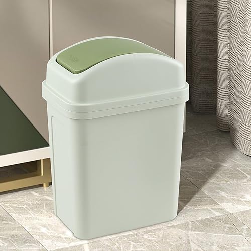 Miniatura 7 de Minekkyes Bote de basura de 1.8 galones con tapa giratoria, cubo de basura de plástico de 7 L (verde)