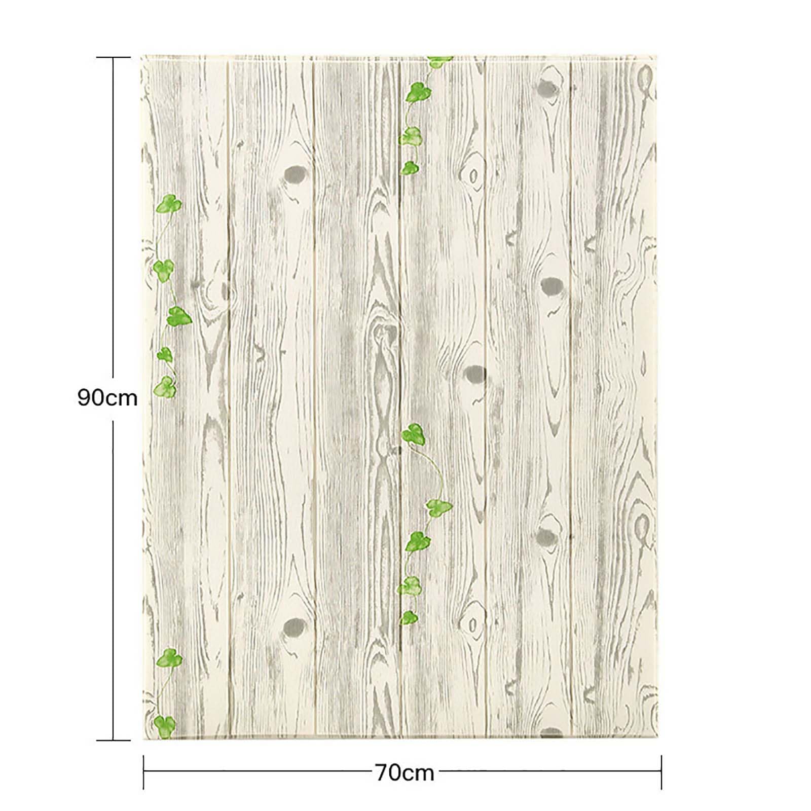 Tapeta z cegły 3D – 10 szt. teksturowanych paneli ze sztucznego drewna, samoprzylepna pianka do dekoracji wnętrz, 70 x 90 cm, pokrycie 67,8 metrów kwadratowych (orzech włoski)