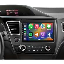 Naifay Android 12 Car Stereo for Honda Civic 2013-2017 | Fit Large Screen Non Knob9inch IPS Screen for Civic with Carplay/Android Auto/Bluetooth/GPS/WiFi/Backup Camera/SWC