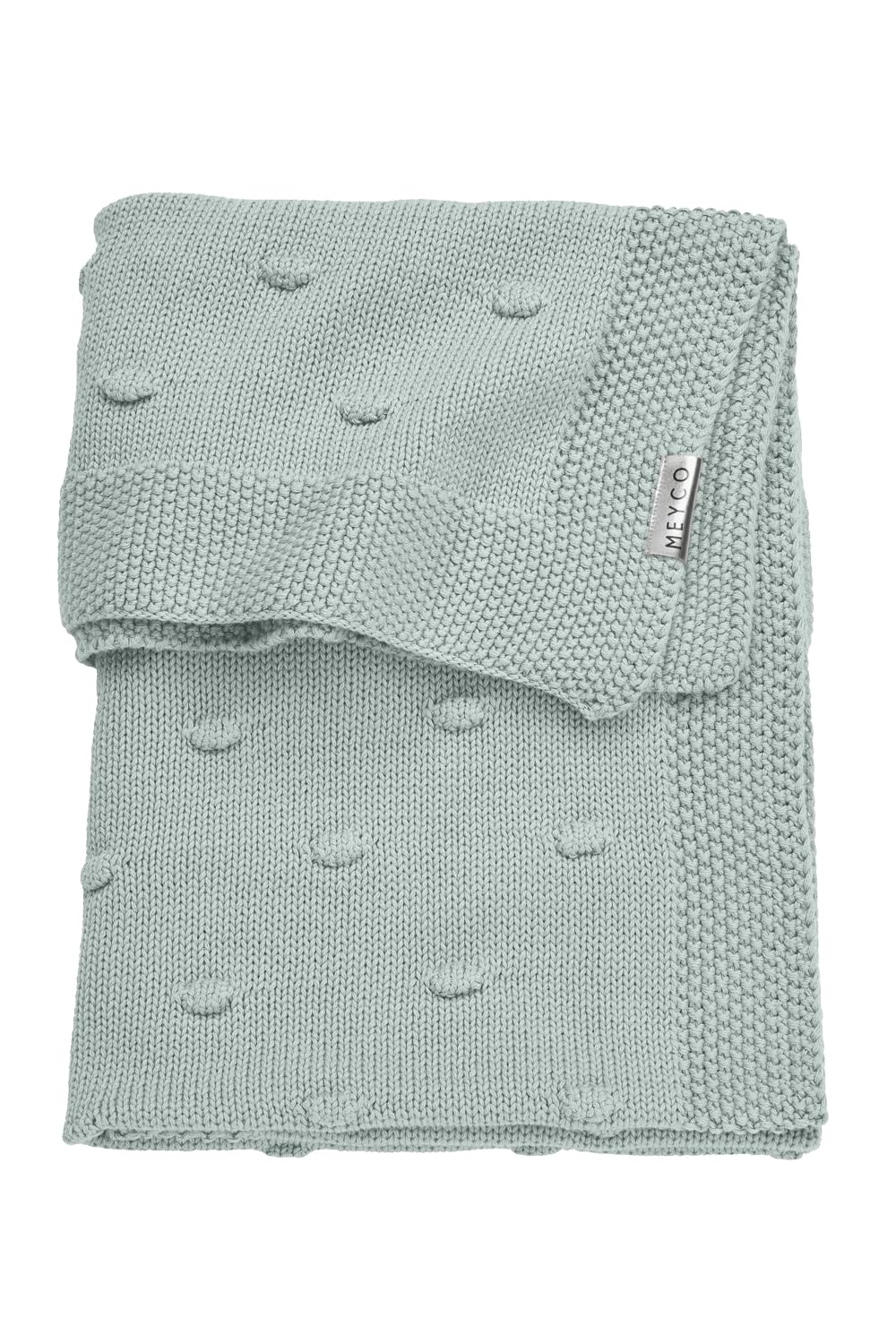 Meyco 2733053 - Manta de Punto para bebé (75 x 100 cm), Color Verde
