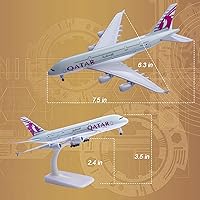 Vista 5 de Modelo plano 1:300 Modelo A380 Modelo Modelo de aleación de metal plano modelo para regalo y decoración