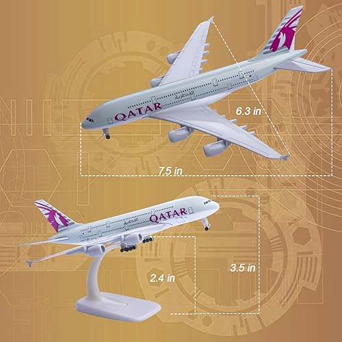 Miniatura 5 de Modelo plano 1300 Modelo A380 Modelo Modelo de aleación de metal plano modelo para regalo y decoración
