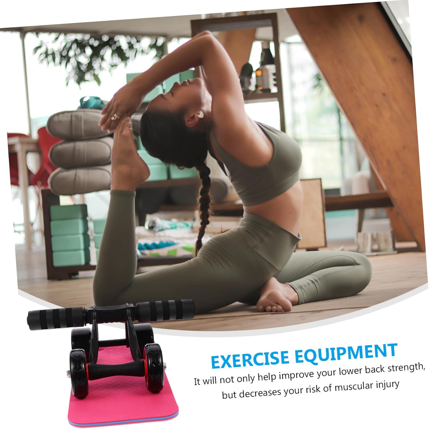 Abdominal Wheel Exercise Roller Roller Abdominal Trainer Wheel Body Fitness Strength Training Machine