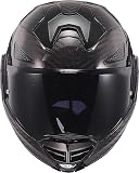 LS2 FF901 Advant X Carbon Black Modular 180° Flip Front Dual Visor Full Face Motorbike Helmet Sport. ECE 22.06 Certified. Complete With Pinlock and Luxury Camo Backpack Style Carry Bag - XL (61-62cm) - 4