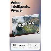 Amazon Fire TV serie 4 da 55″ (ultimo modello), smart TV 4K Ultra HD con telecomando Alexa, HDR10+, processore veloce, Dolby Audio, modalità ambiente, TV in diretta gratuita