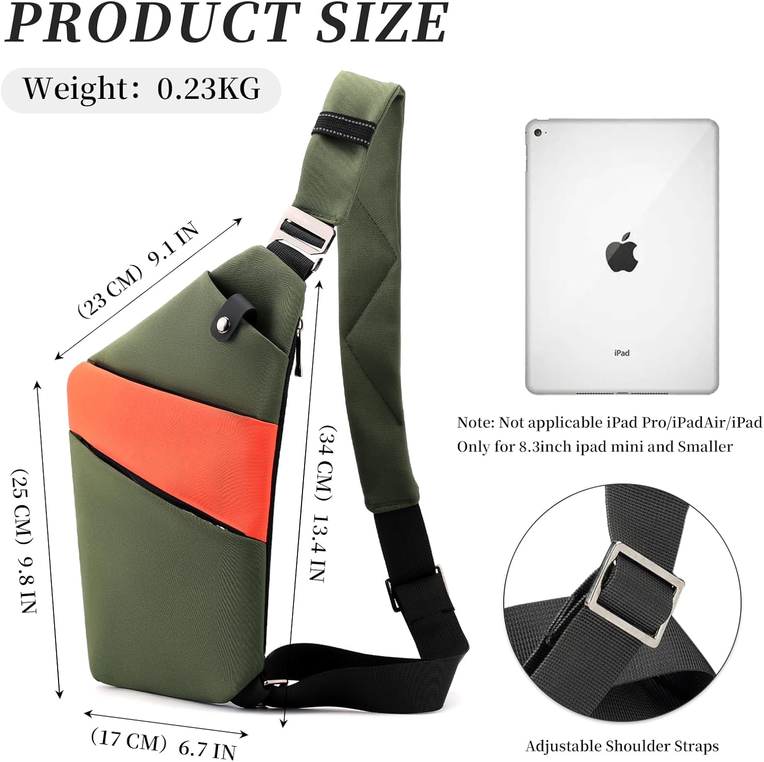 Anti Theft Crossbody Travel Bag - Multi-pocket Shoulder Bag with Adjustable Strap,Slim Sling Bag for Women Men - Image 3