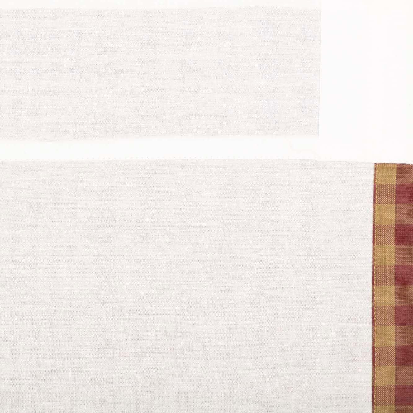 VHC Brands Maisie Primitive Country Kitchen Curtain, Red Patchwork Valance 19x72