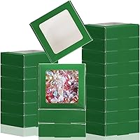 Vista 20 de Zonon 30 Cajas de Papel Kraft con Ventana 4.13 x 4.13 x 1.18 Pulgadas para Empaquetado de Dulces, Pequeñas Cajas de Regalo, Porta Jabón, Mini