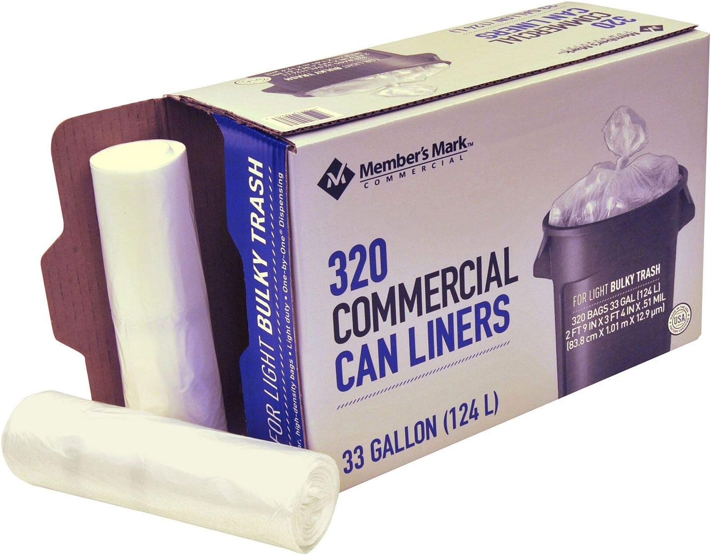 An Item of Member's Mark 33 Gallon Commercial Trash Bags (320 ct