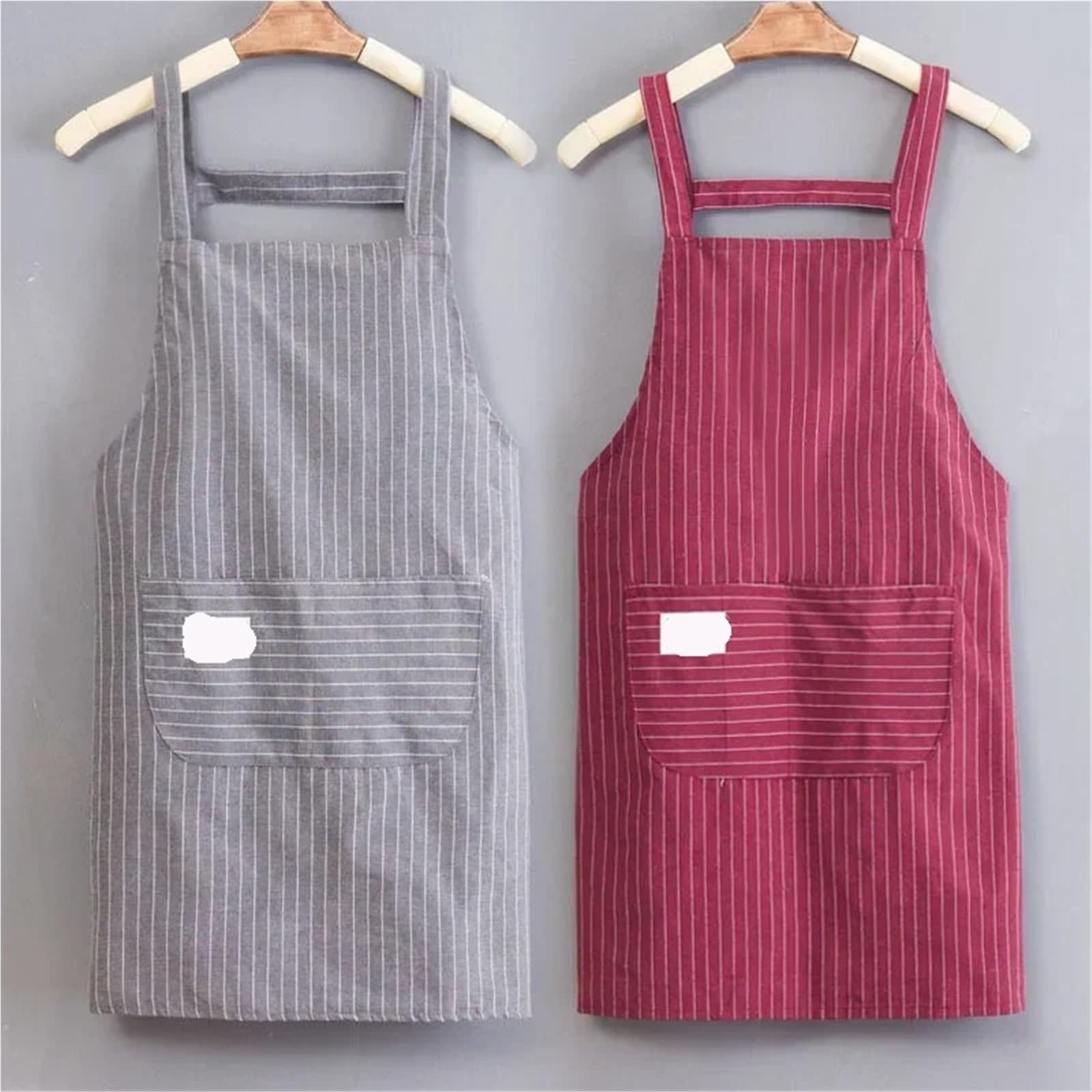Grembiule Grembiule da ristorazione, 2 pezzi, for la casa, da cucina, in cotone, for donna, ristorazione, abiti da lavoro da cucina Per Caffè, Giardinaggio