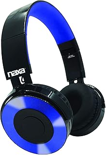 NAXA Electronics NE-974 Blue Metro Bluetooth Headphones, Blue