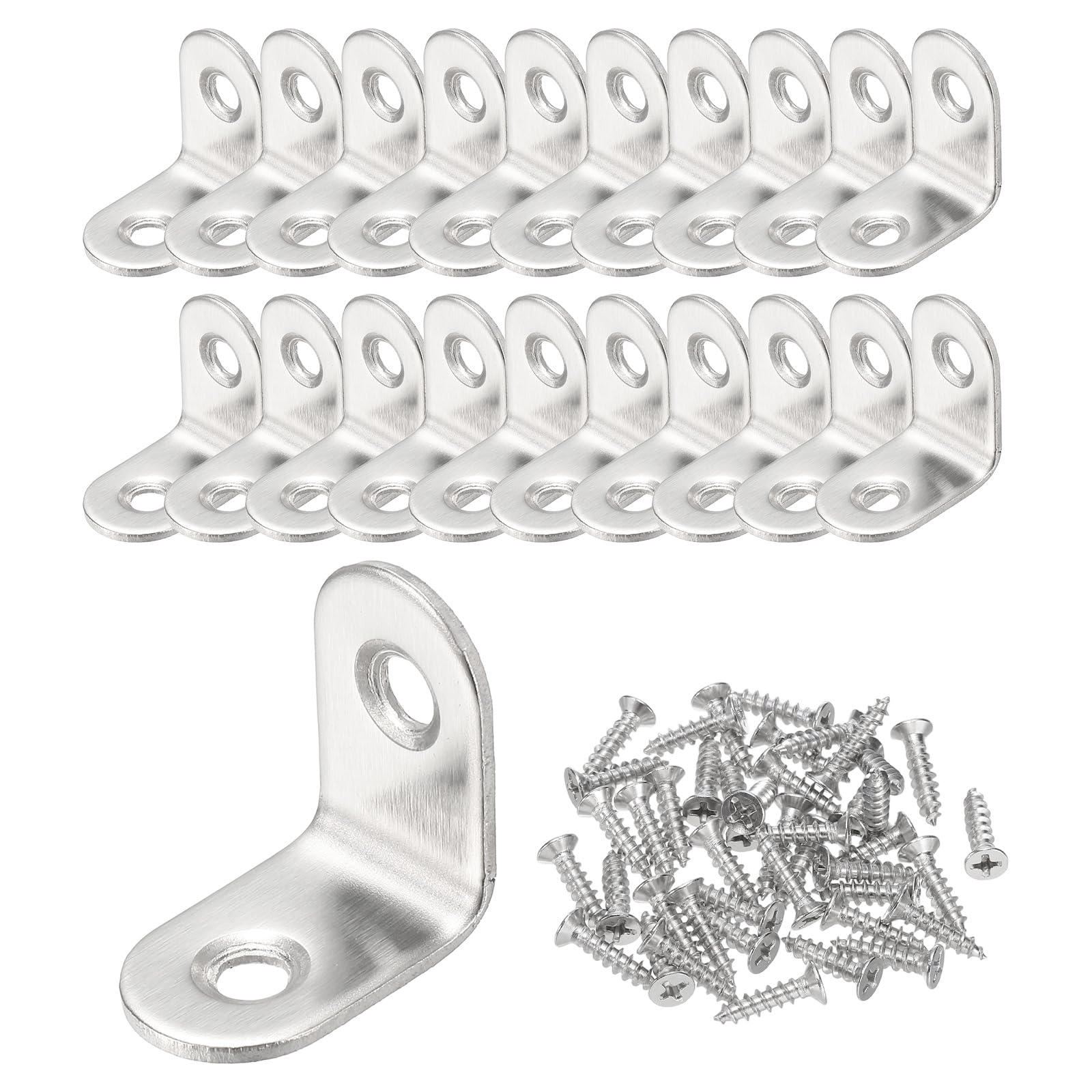 PATIKIL 20 Pcs Metal L-Shape Brackets