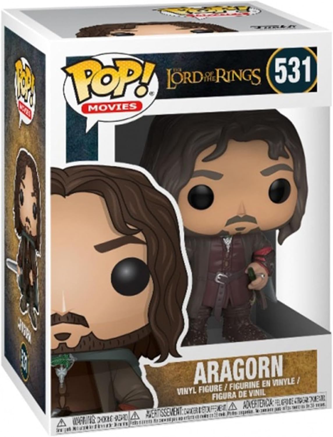 Funko POP! Movies: Lord of The Rings/Hobbit - Aragorn Collectible Figure , Brown