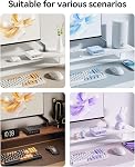 ORICO Brique blanche de puissance, 25W GaN Bande de puissance, 8 en 1 Cord d'extension avec 4 AC Sorties et 2 USB-A et 2 USB-C Ports, 5ft Extendeur de prise blanche plate pour la maison/le dortoir/le voyage-PDC (1 PCS)