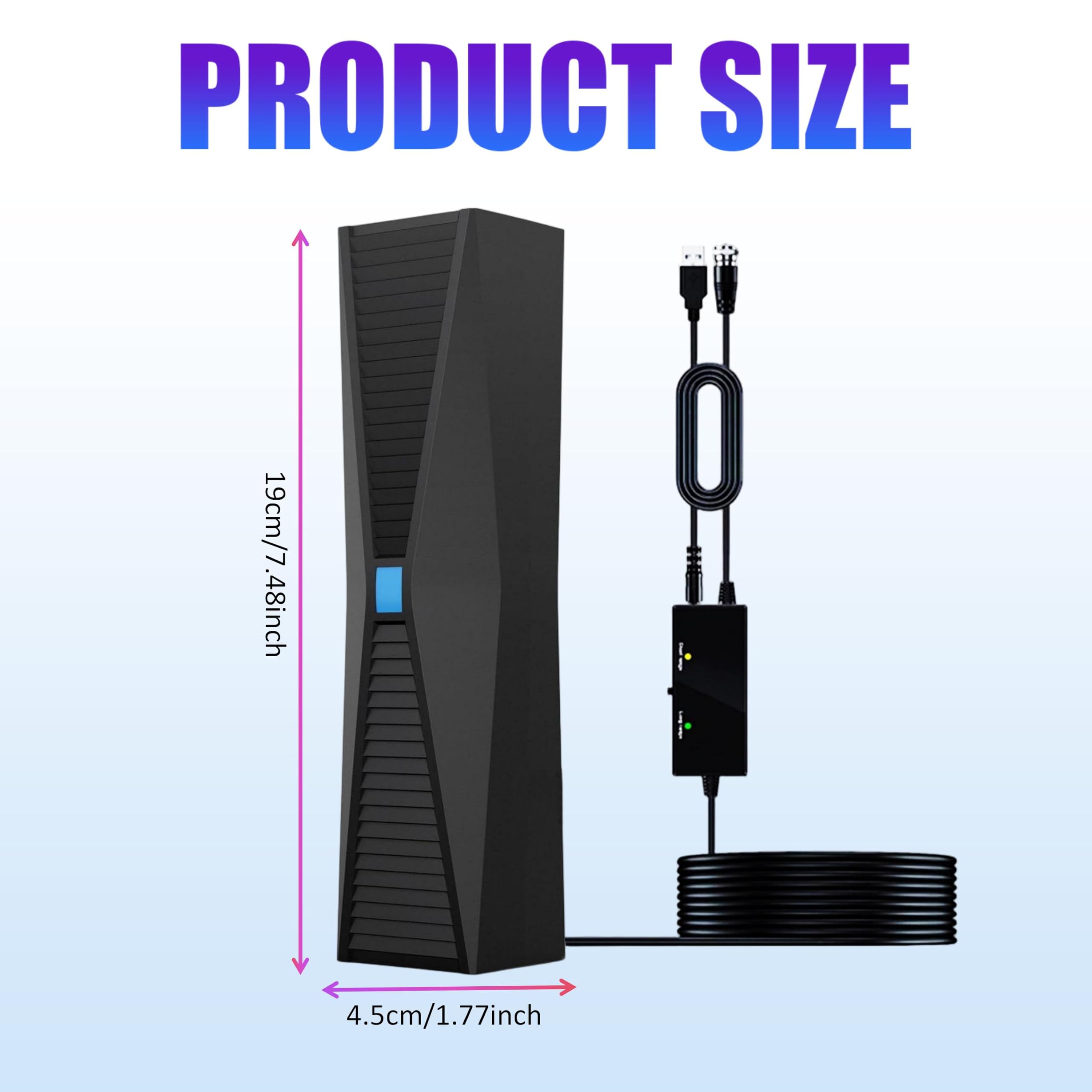 Antenna a lungo raggio 2026 per Smart TV, antenna TV interno/esterno con ripetitore di segnale a 360°