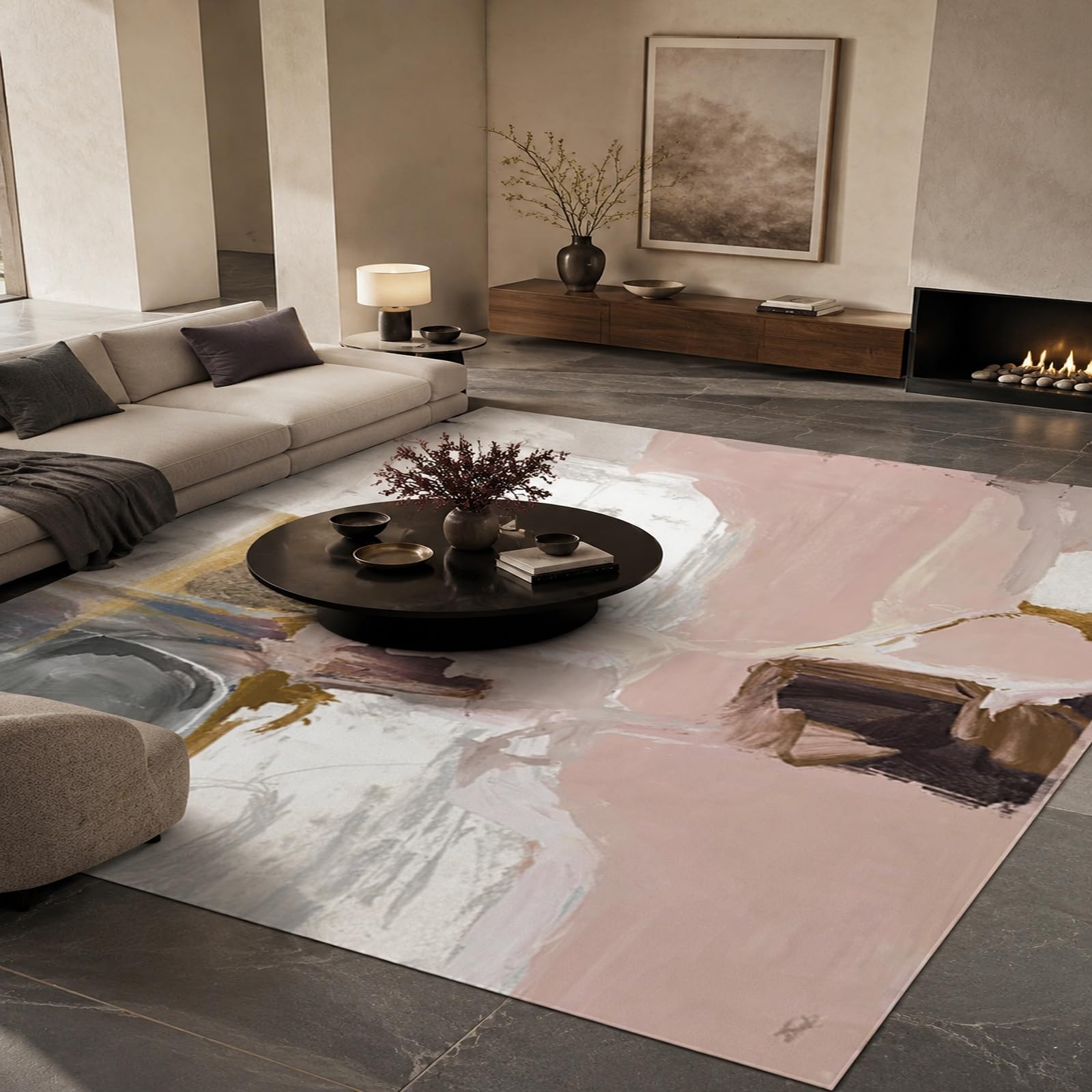 Tapis canapé salon coloré pour réveiller une décoration trop terne