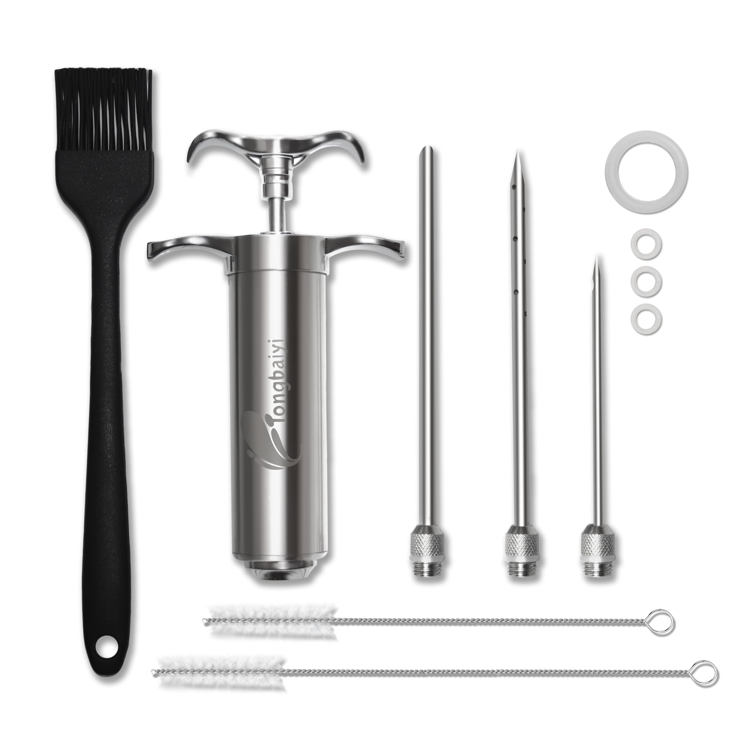 Meat Injector Syringe - Heavy Duty 304 Stainless Steel Meat Injector Kit