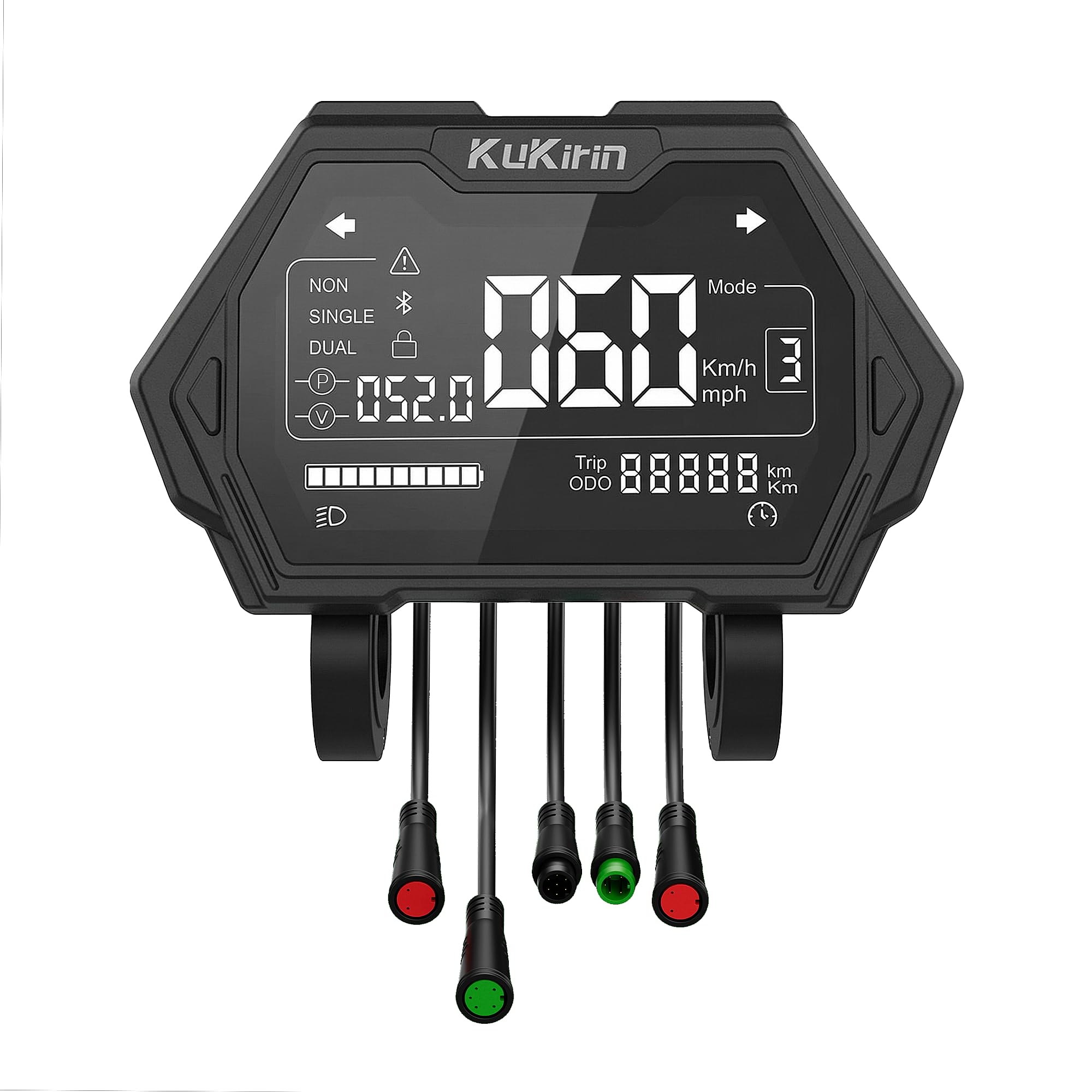 Tableau de Bord Écran LCD 7 Broches Compatible Kukirin G2 Master Kickscooter Compteur de Vitesse