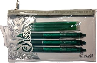 Frixion Pilot Tintenroller Ball Clicker (3er Sparpack + 3 Minen + Etui, Grün)