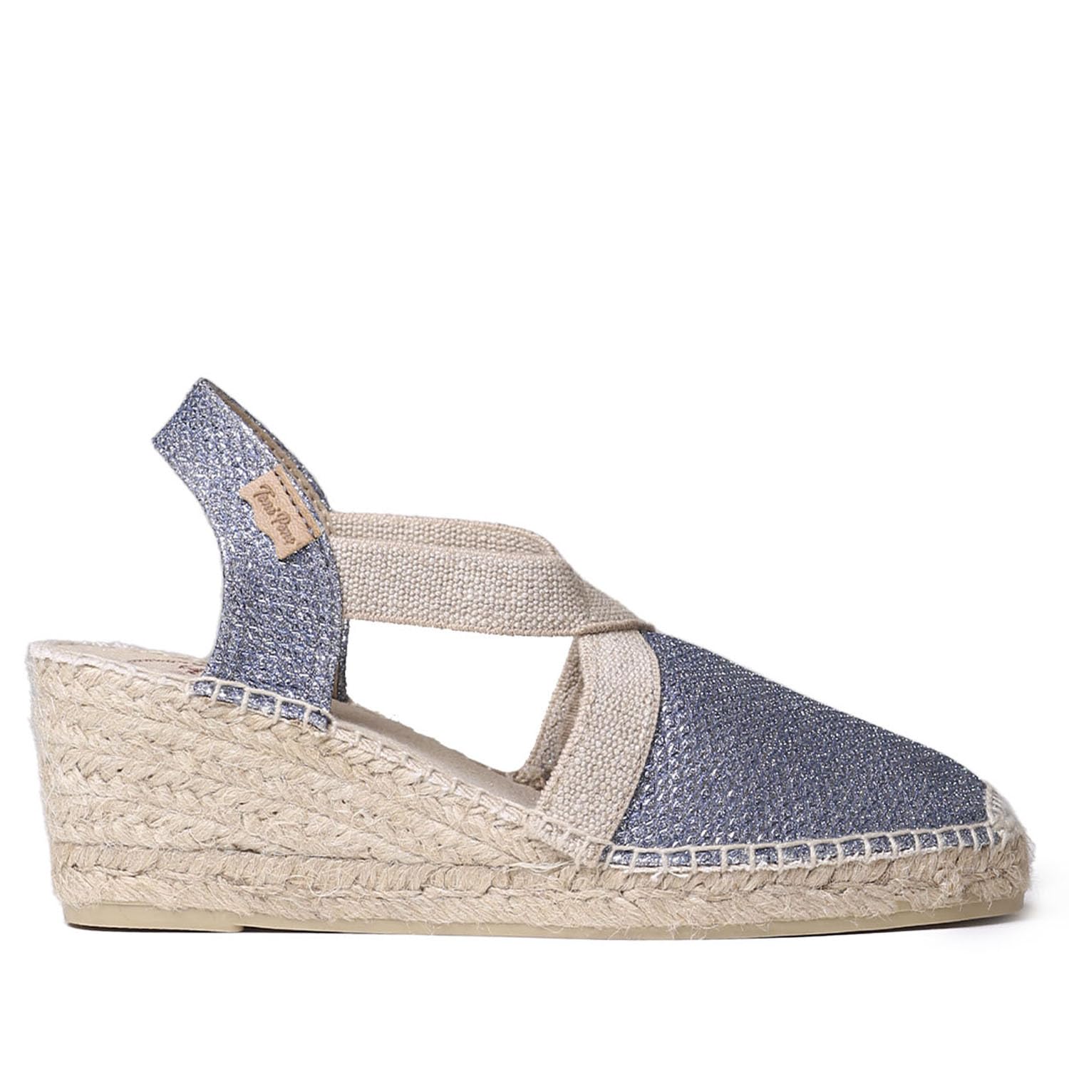 TONI PONS Triton - Espadrille compensée végétalienne pour Femme de en Tissu de Coton.