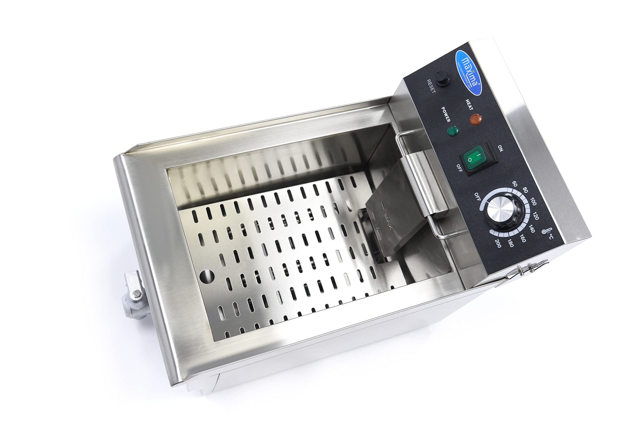 Maxima Gastro Fritteuse - 10 l - 1 Korb - mit Ablasshahn
