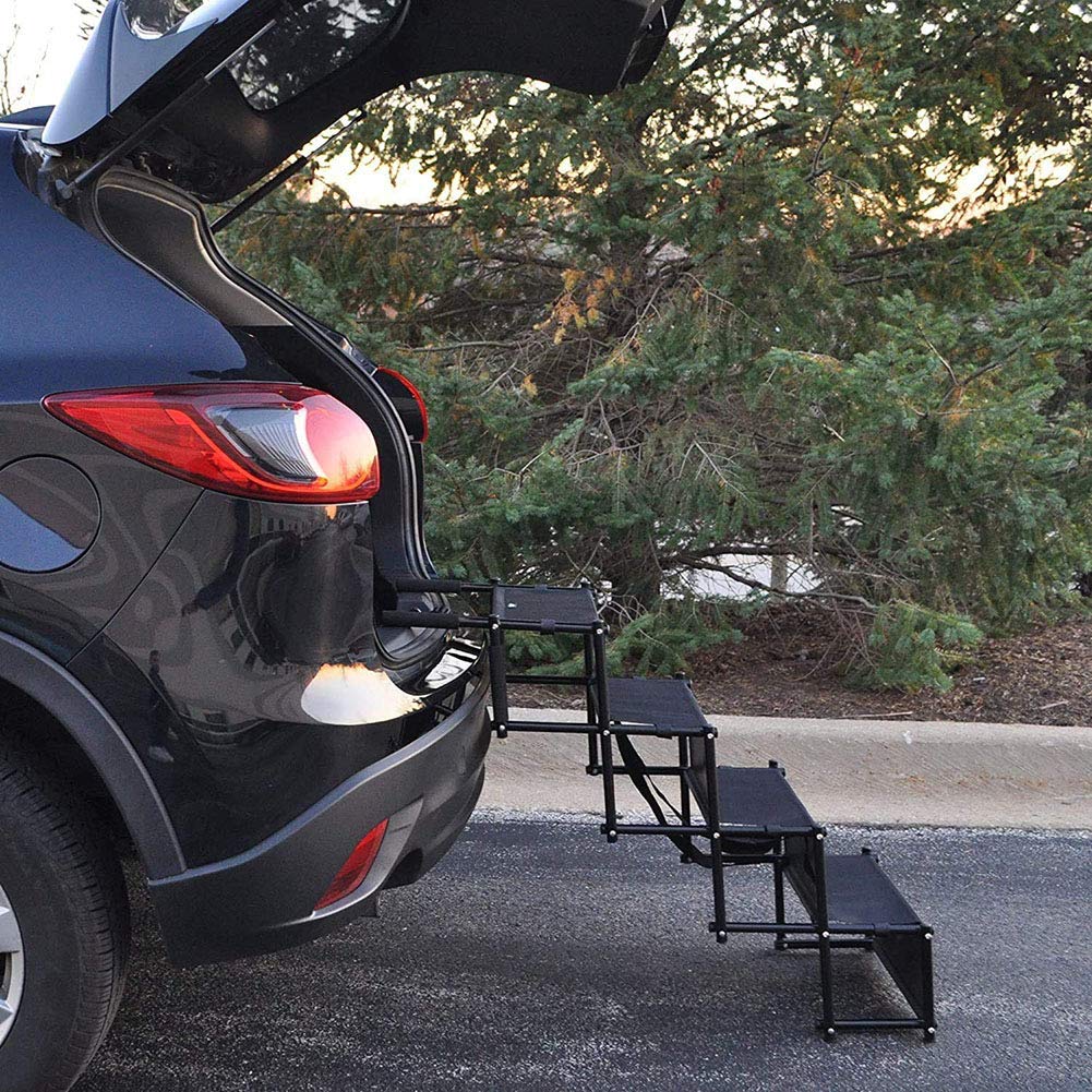 Rampas Antideslizantes para Perros de Coche, escaleras Plegables para Mascotas/rampa para Perros pequeños y Grandes, Ligeras, portátiles, Ideales para Coches, SUV y Camas