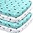 SPRINGSPIRIT Pack and Play Sheets, Pack n Play Sheets Ultra Soft, Mini Crib Sheets 4 Pack, Pack n Play Mattresses Sheets Compatible with Graco Pack n Play, Soft and Breathable, Aqua, Aqua + White