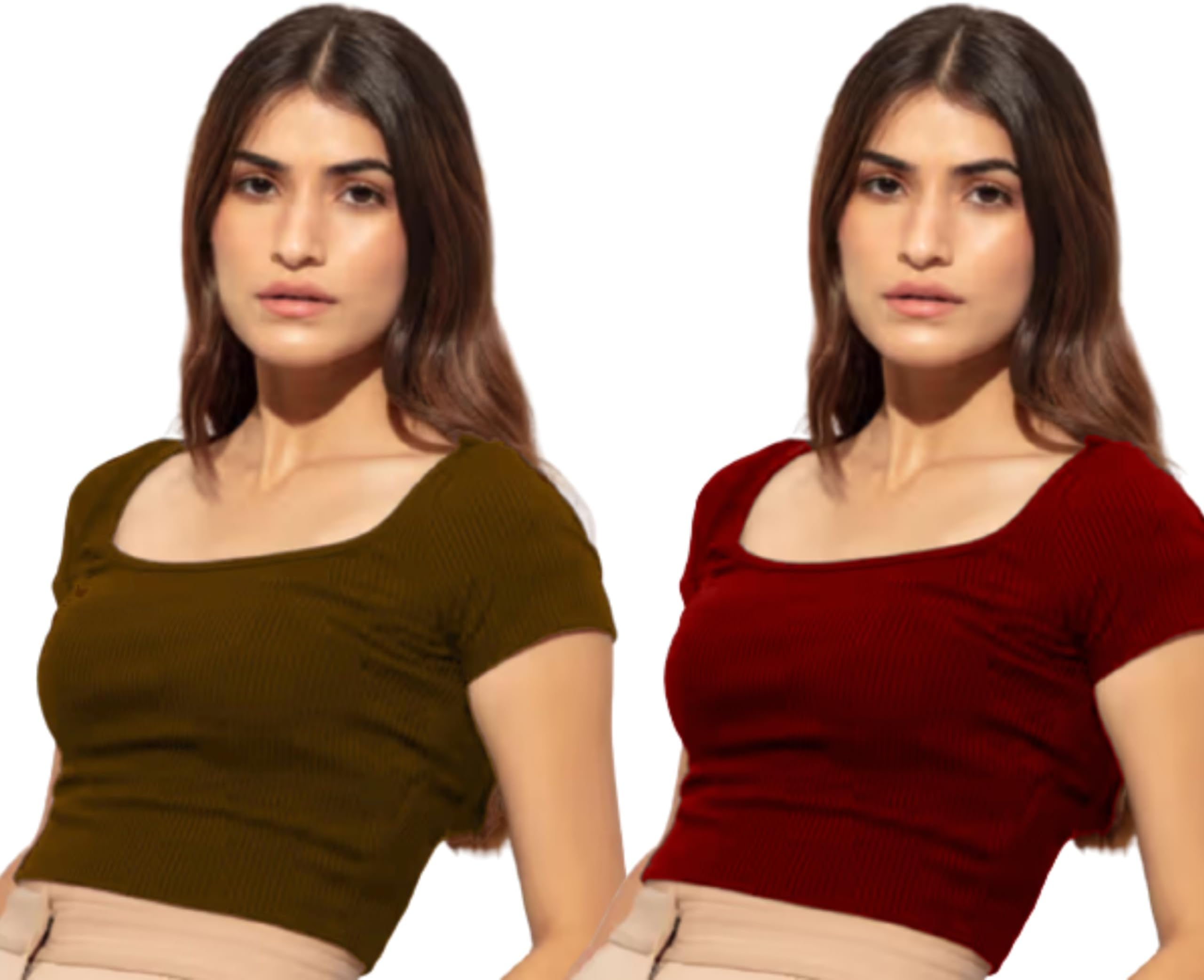 Jain Enterprises Shot Sleeve Top for Women Combo of 2