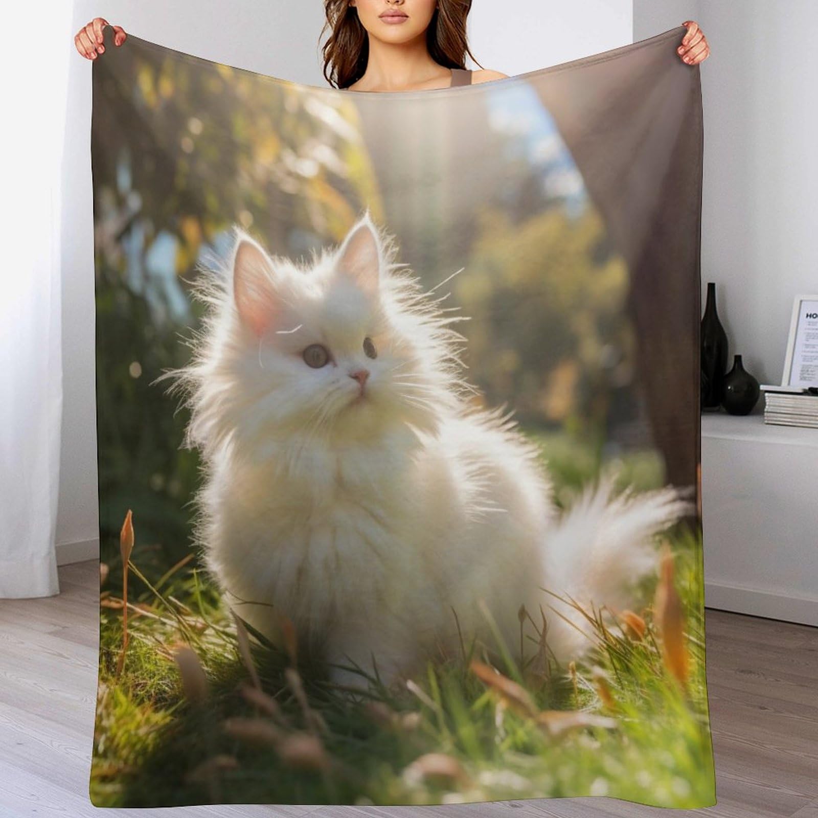 Couverture polaire chat légère pour soulager le frisson des soirées d'hiver fraîches