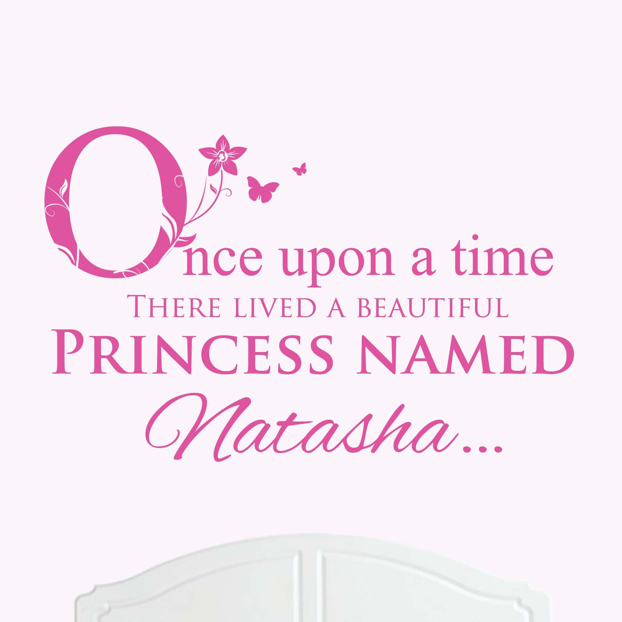 Quality Goods Ltd A Beautiful Princess Named Natasha Large Once Upon a Time Wall Sticker/Decal Bed Room Art Girl/Baby