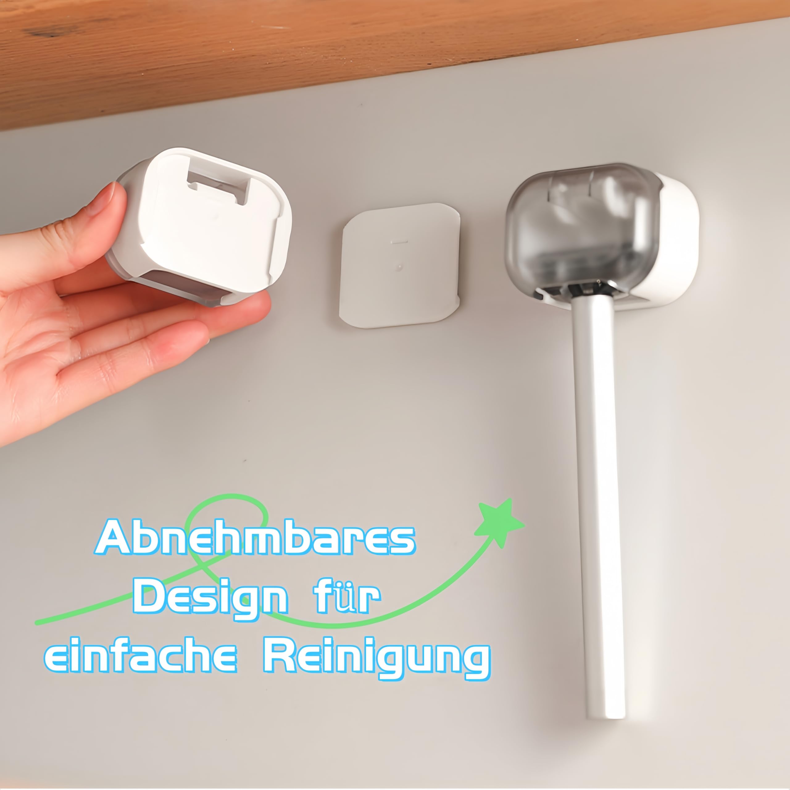Razor Holder Razor Holder, Razor Holder with Cover, Dustproof Design, Waterproof Self-Adhesive Razor Holder Hanger for Bathroom Organiser