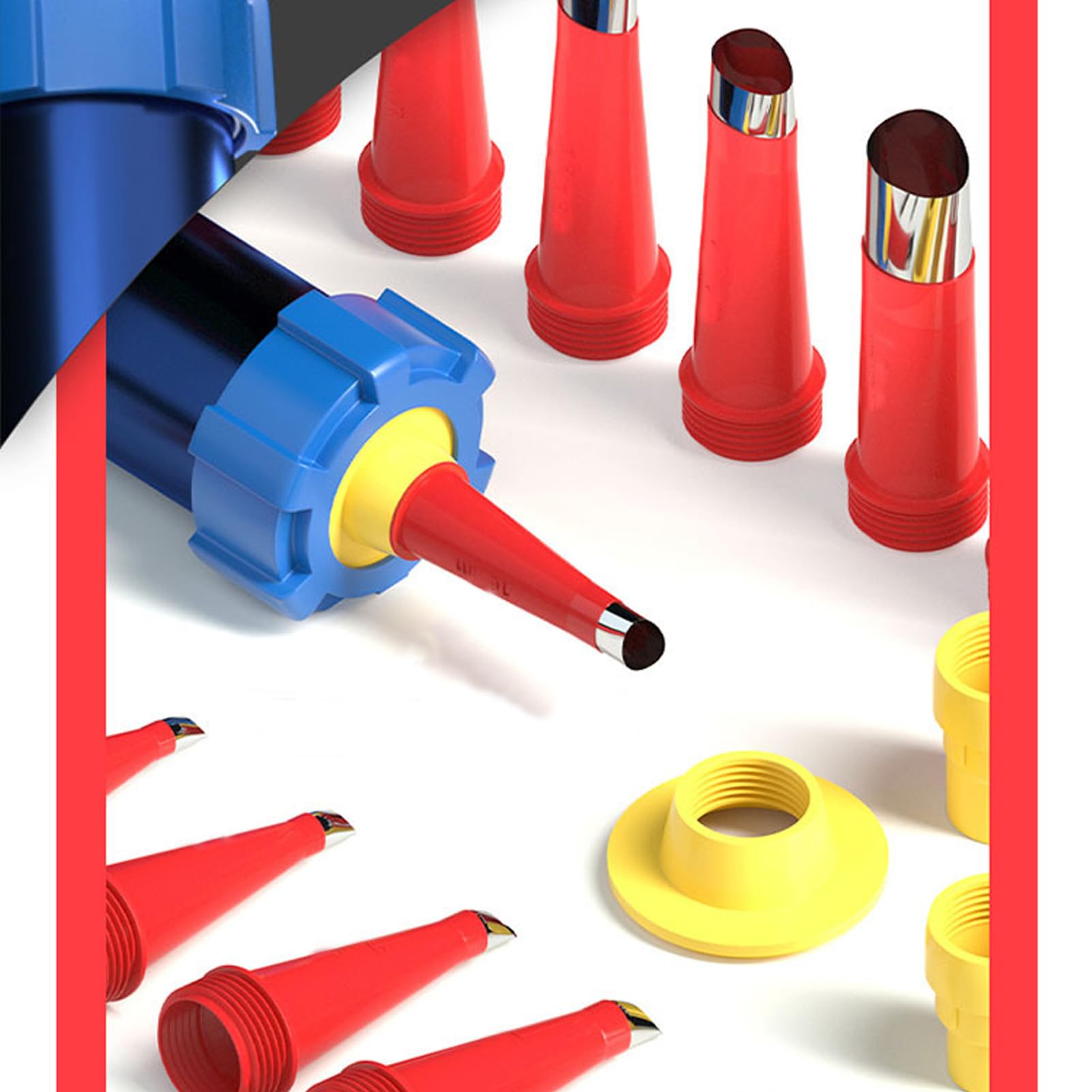 Set 12 Beccucci In Silicone Per Pistola Sigillante - Ricambi Universali Per Adesivi E Malta - Foto 2