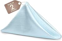 Vista 481 de Ultimate Textile -1 docena - Reversible Shantung Satin - Majestic - Servilletas de tela Majestic de 17 x 17 pulgadas color azul pizarra