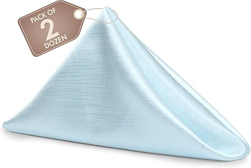 Miniatura 481 de Ultimate Textile -1 docena - Reversible Shantung Satin - Majestic - Servilletas de tela Majestic de 17 x 17 pulgadas color azul pizarra