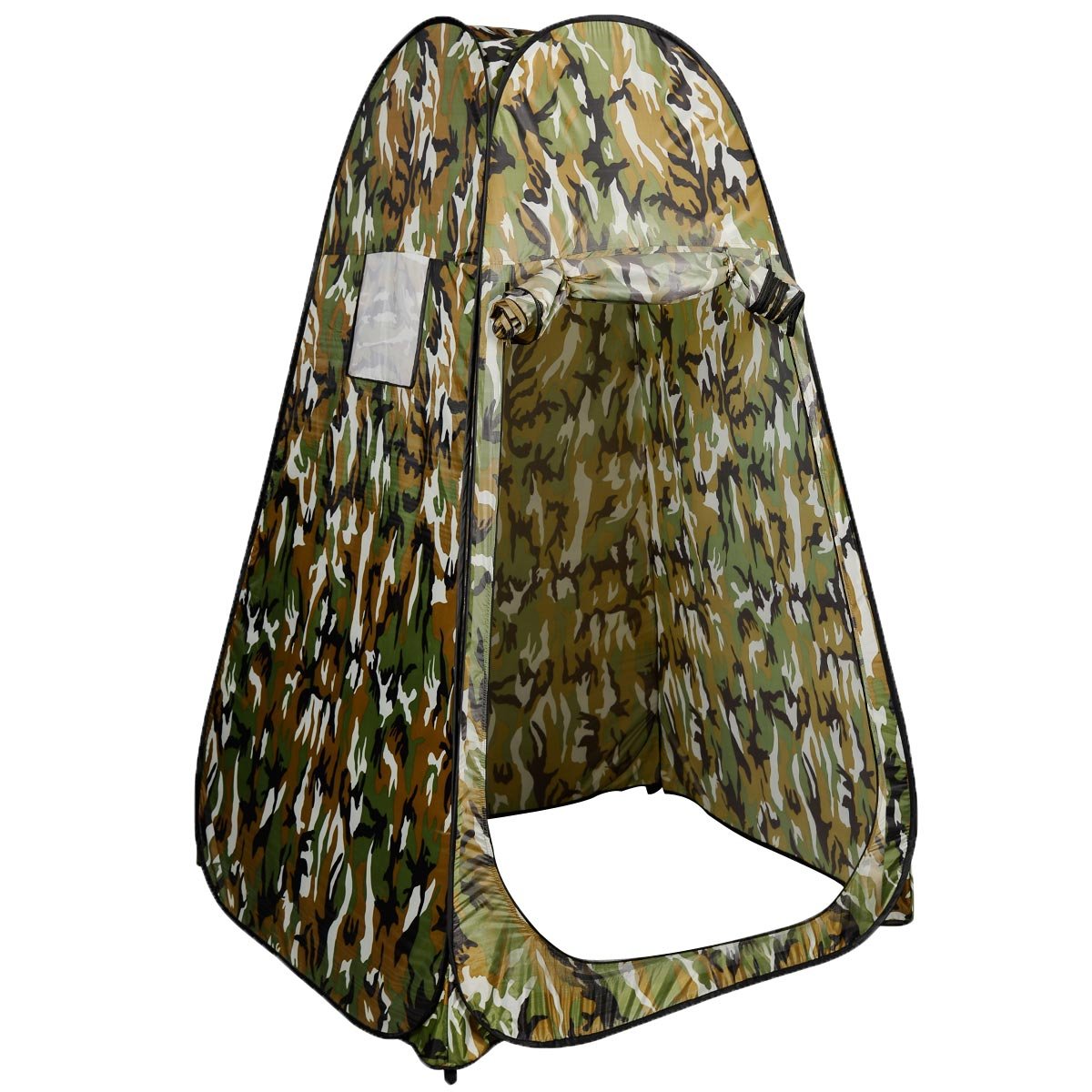 COSTWAY Tenda da Doccia Pop-Up, Tenda ad Apertura Istantanea Impermeabile con Ingresso a Cerniera, Finestra e Tasca Portaoggetti, per WC, Doccia, Spiaggia e Pesca, 120 x 120 x 190 cm