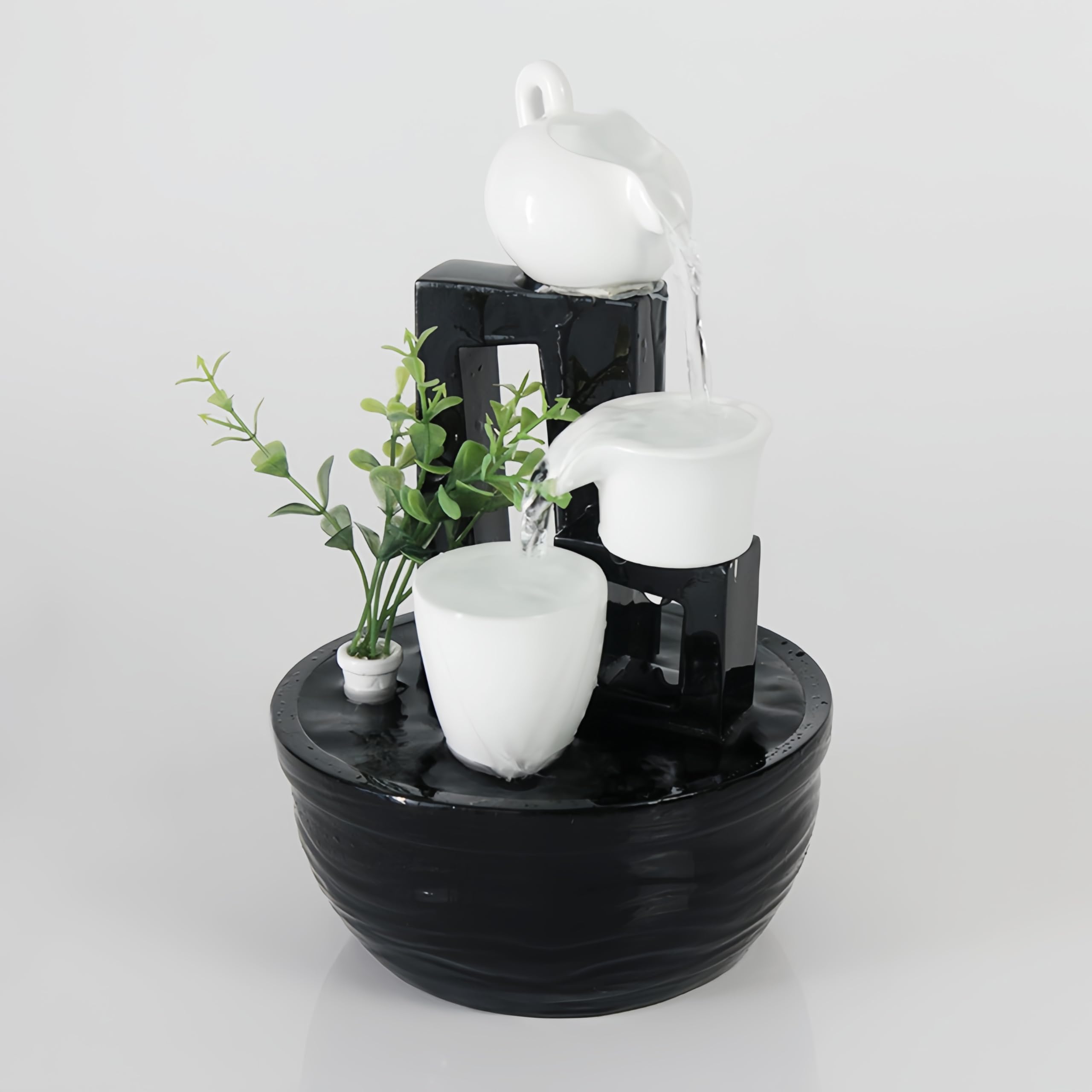 Fuente de Agua de sobremesa para Interiores: decoración para meditación, relajación, Yoga, Estudio, té, Sala de Estar, Oficina y salón de Belleza.