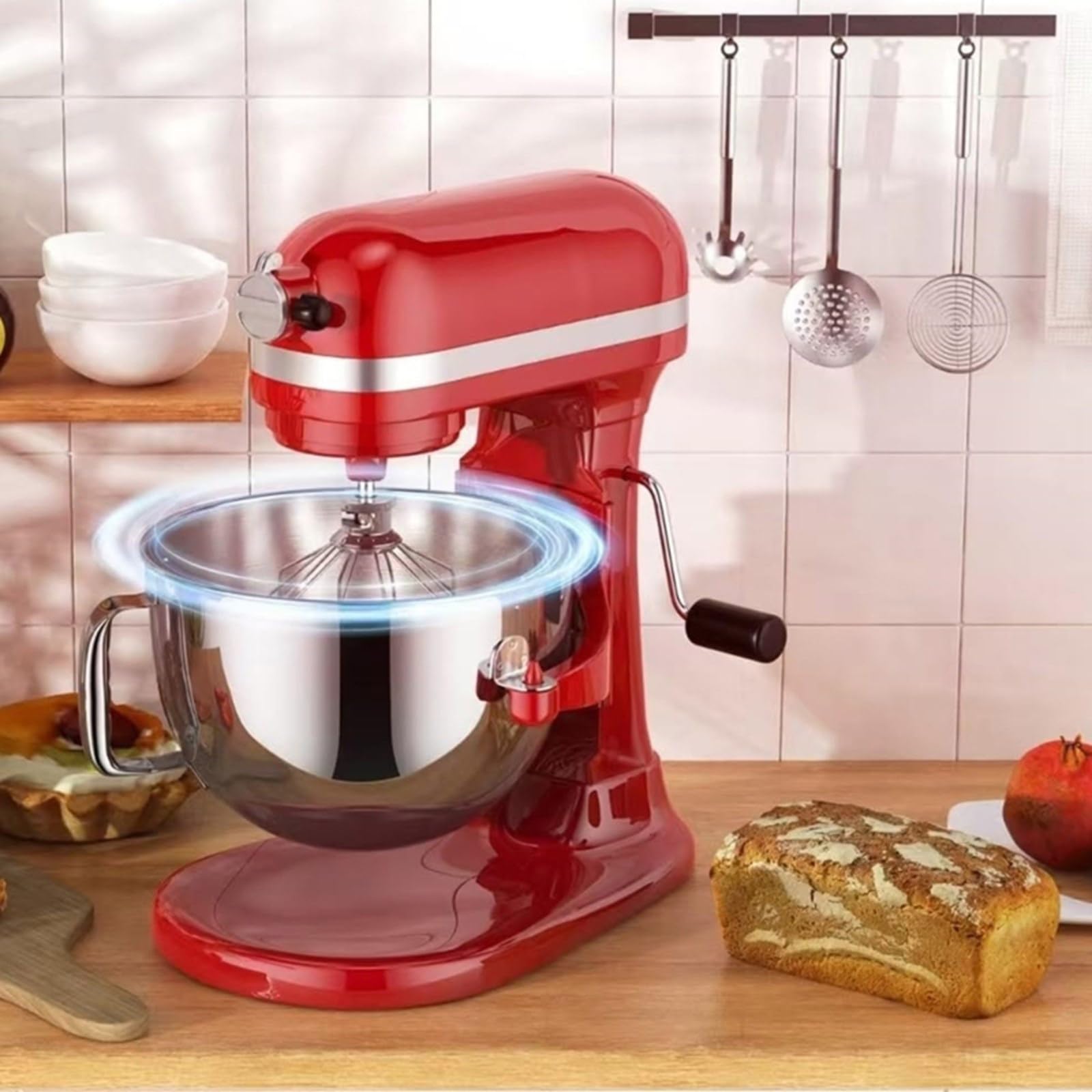 Bol mélangeur sur socle - Accessoire de cuisine - Accessoire de cuisine - Idéal pour les mélangeurs sur socle de 6 l - Équipement de pâtisserie professionnel