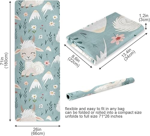 Miniatura 6 de Goat Yoga Mat Non Slip Thick Kids Eco Friendly Rubber Workout Foldable Yoga Mat Women Exercise